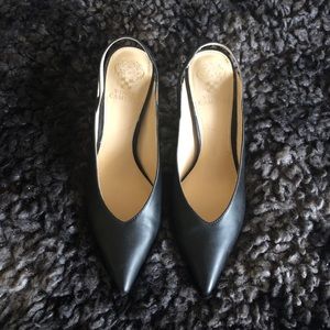 Vince Camuto Black VP-Bhianna Slingback Heels sz10